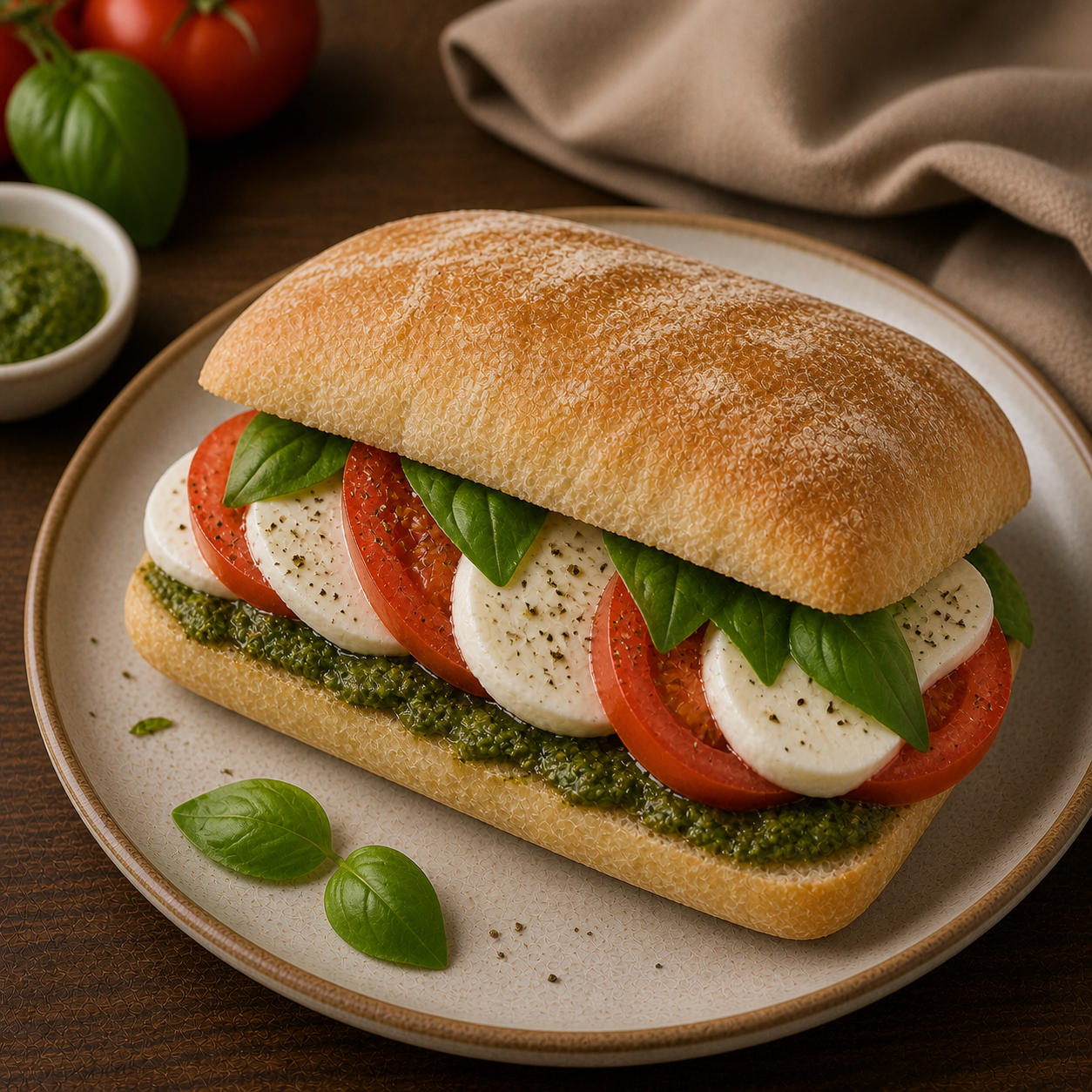Ciabatta Tomate- Mozzarella
